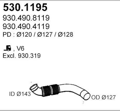 Auspuffrohr ASSO 530.1195