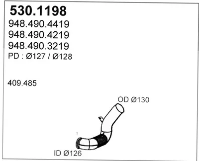 Auspuffrohr ASSO 530.1198