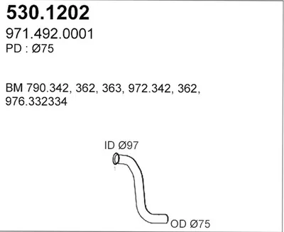 Auspuffrohr ASSO 530.1202