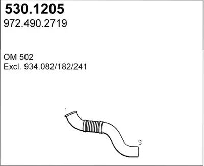 Auspuffrohr ASSO 530.1205