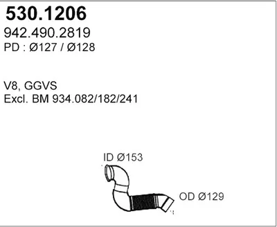 Auspuffrohr ASSO 530.1206
