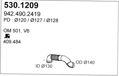 Auspuffrohr ASSO 530.1209
