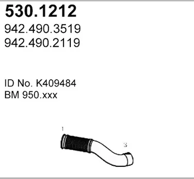Auspuffrohr ASSO 530.1212