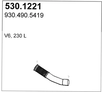 Auspuffrohr ASSO 530.1221
