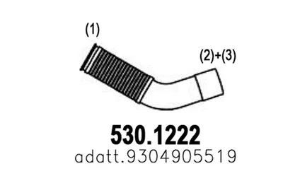 Auspuffrohr ASSO 530.1222