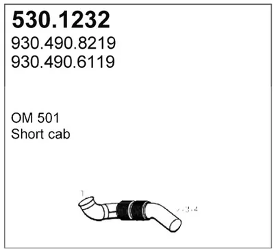 Auspuffrohr ASSO 530.1232