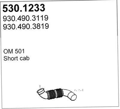 Auspuffrohr ASSO 530.1233