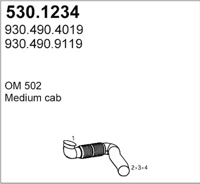 Auspuffrohr ASSO 530.1234