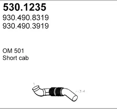 Auspuffrohr ASSO 530.1235