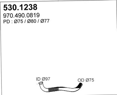 Auspuffrohr ASSO 530.1238