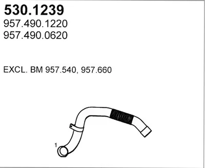 Auspuffrohr ASSO 530.1239