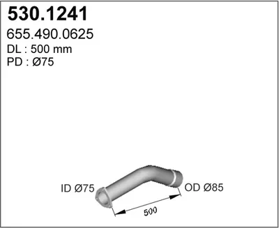 Auspuffrohr ASSO 530.1241