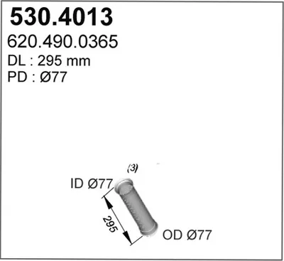 Flexible Verbindung, Abgas ASSO 530.4013