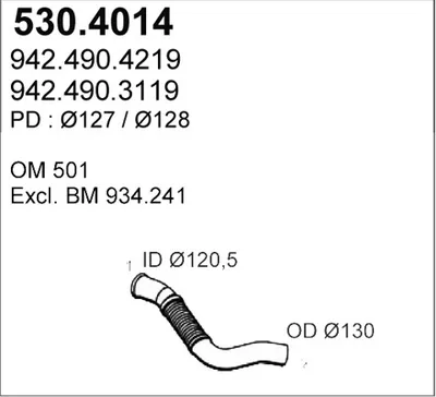 Flexible Verbindung, Abgas ASSO 530.4014