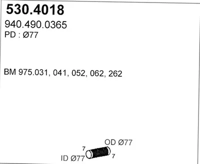 Flexible Verbindung, Abgas ASSO 530.4018