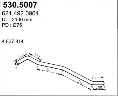 Auspuffrohr ASSO 530.5007