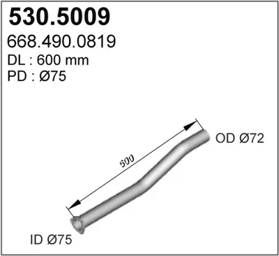 Auspuffrohr ASSO 530.5009
