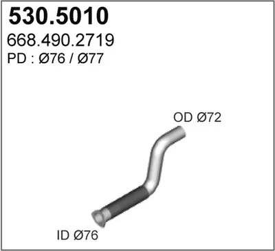 Auspuffrohr ASSO 530.5010