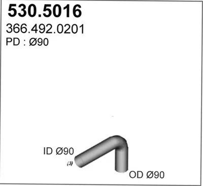 Auspuffrohr ASSO 530.5016