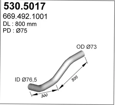 Auspuffrohr ASSO 530.5017