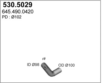 Auspuffrohr ASSO 530.5029