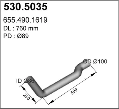 Auspuffrohr ASSO 530.5035