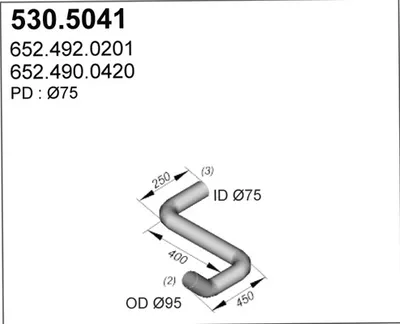 Auspuffrohr ASSO 530.5041