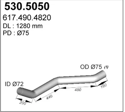 Auspuffrohr ASSO 530.5050