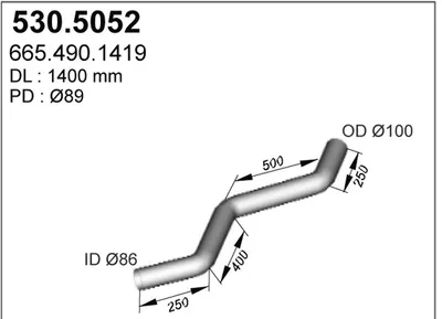 Auspuffrohr ASSO 530.5052