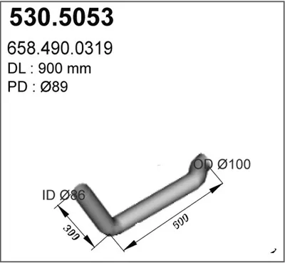 Auspuffrohr ASSO 530.5053