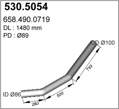 Auspuffrohr ASSO 530.5054