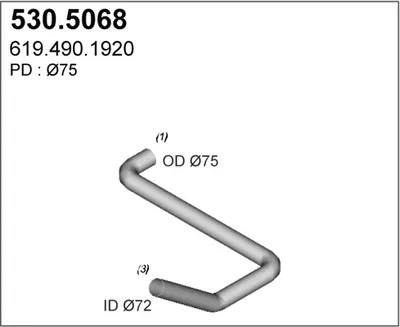 Auspuffrohr ASSO 530.5068