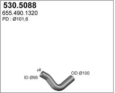 Auspuffrohr ASSO 530.5088