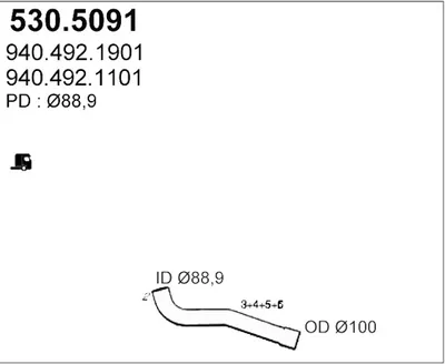 Auspuffrohr ASSO 530.5091