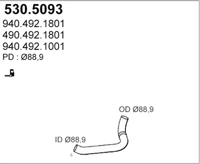 Auspuffrohr ASSO 530.5093