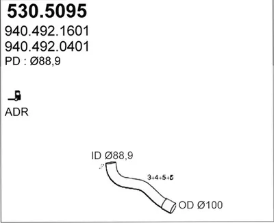 Auspuffrohr ASSO 530.5095