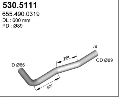 Auspuffrohr ASSO 530,5111
