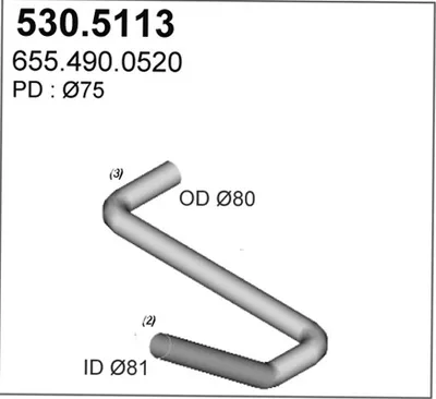 Auspuffrohr ASSO 530,5113