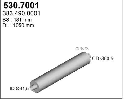 Zentral- und Oberschalldämpfer ASSO 530.7001