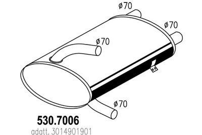 Zentral- und Oberschalldämpfer ASSO 530,7006