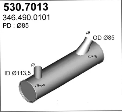 Zentral- und Oberschalldämpfer ASSO 530.7013