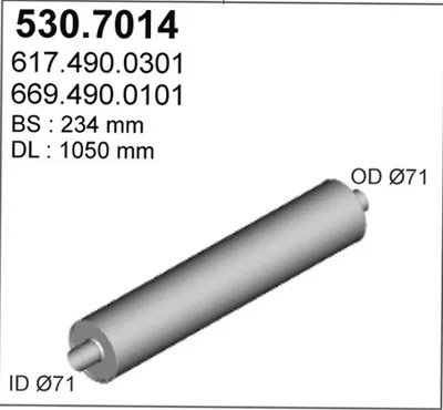 Zentral- und Oberschalldämpfer ASSO 530.7014