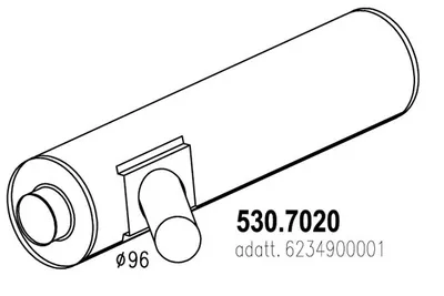 Zentral- / Außenschalldämpfer ASSO 530.7020