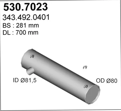Zentral- und Außenschalldämpfer ASSO 530.7023