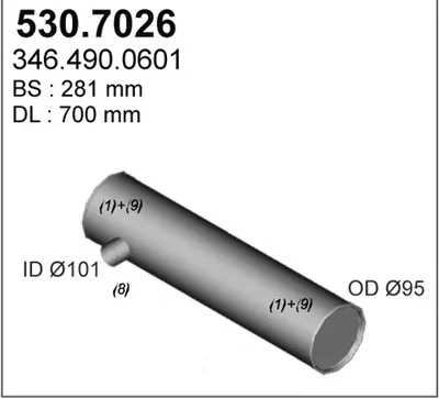 Zentral- und Oberschalldämpfer ASSO 530.7026