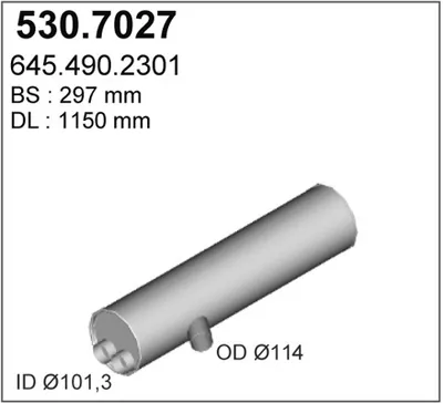 Zentral- und Oberschalldämpfer ASSO 530.7027