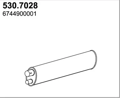 Zentral- / Außenschalldämpfer ASSO 530.7028