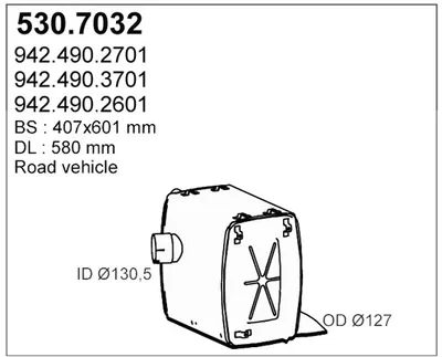 Zentral- / Oberschalldämpfer ASSO 530.7032
