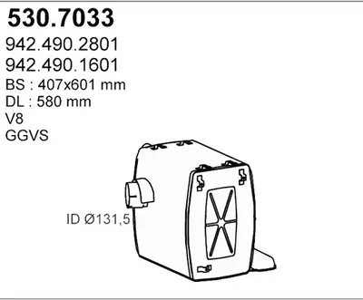 Zentral- und Oberschalldämpfer ASSO 530.7033