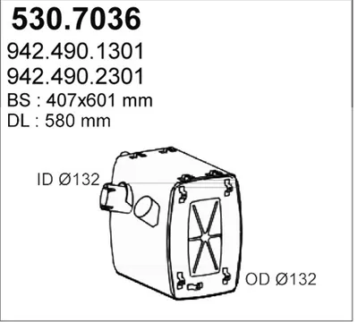 Zentral- und Oberschalldämpfer ASSO 530.7036